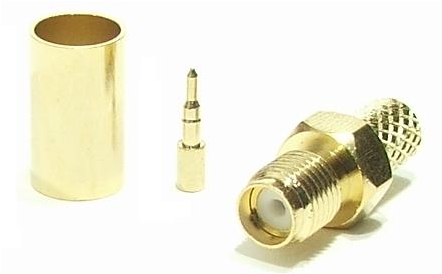 RF RSMA female gold plated connector for H155, RF240 external thread