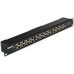 MaxLink Gigabit POE panel 12 ports, 1U for rack 19", shielded