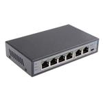 MaxLink PoE switch PSAT-6-4P-250, 6x LAN/4x PoE 250m, 802.3af/at, 65W, 10/100Mbps