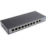 MaxLink PoE switch PSAT-10-8P-250, 10x LAN/8x PoE 250m, 802.3af/at, 120W, 10/100Mbps