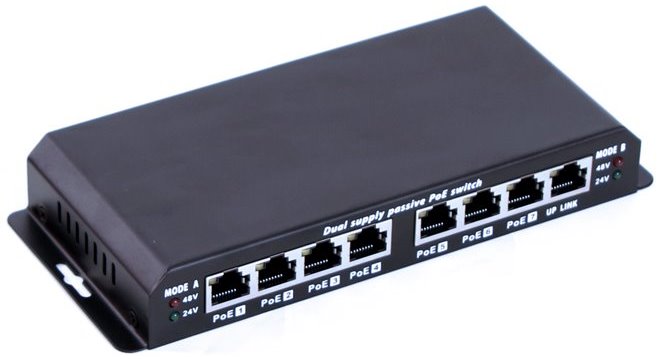 MaxLink 8 portový switch 10/100 Mbps se 7 PoE porty - bez napájecího adaptéru