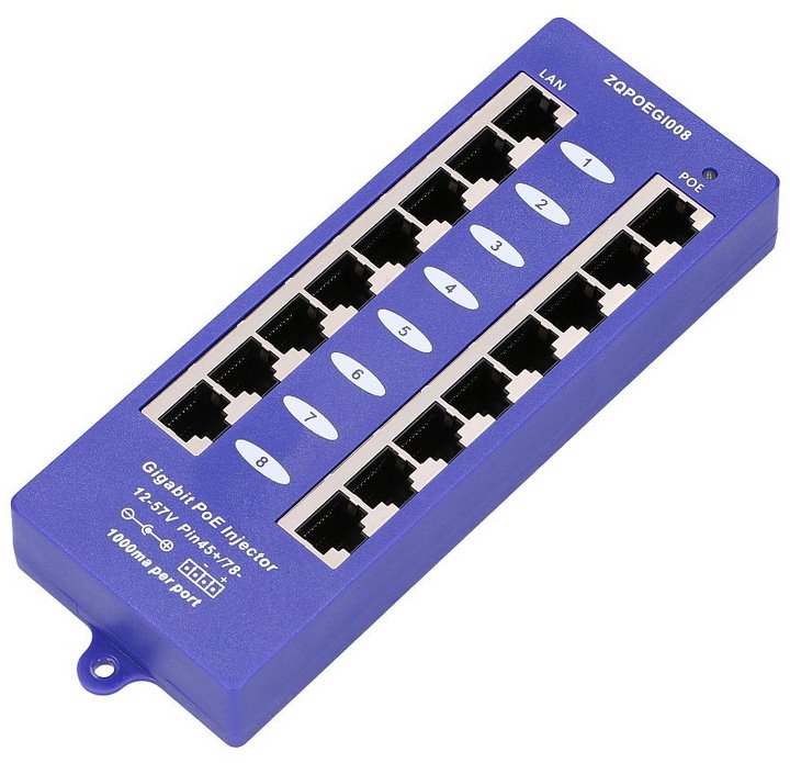MaxLink passive Gigabit POE panel, 8 ports