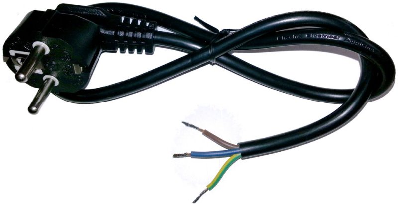 MaxLink power cord 230V, 3-conductor, 1.2m, tinned connectors, EU standard