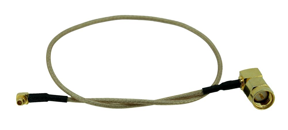 Pigtail 25cm RG178 MMCX - SMA male 90° angled