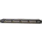 MaxLink Gigabit POE panel 16 ports, 1U for rack 19", shielded