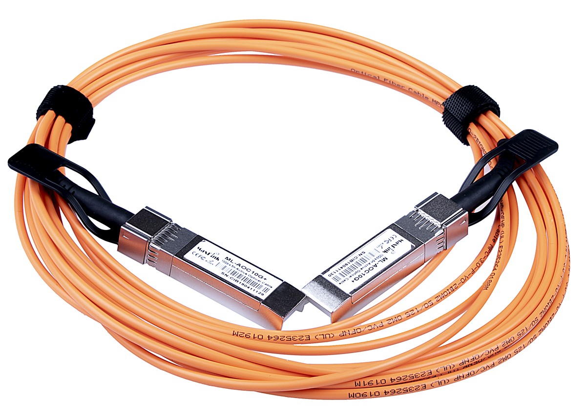MaxLink 10G SFP+ AOC optical cable, active, DDM, 10m
