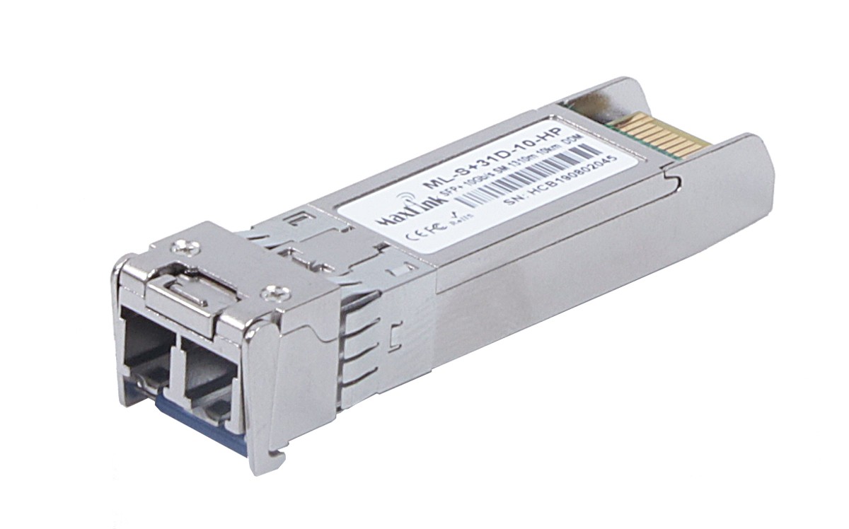 MaxLink 10G SFP+ optical HP module, SM, 1310nm, 10km, 2x LC connector, DDM, HP comp.